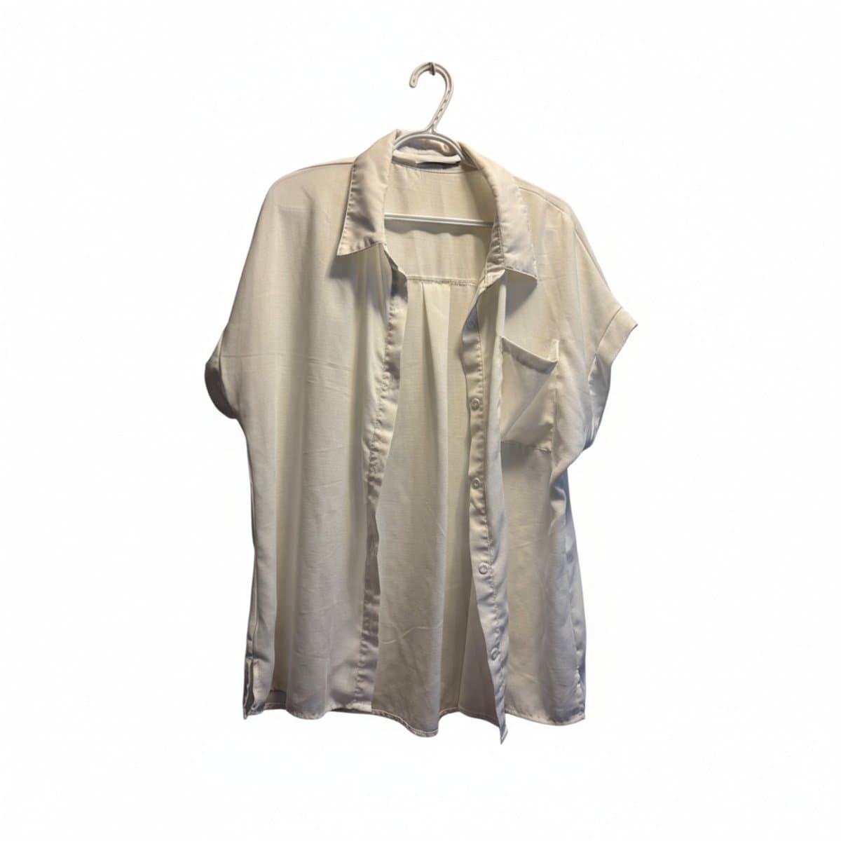 Crisp Alabaster Linen-Blend Relaxed Camp Shirt