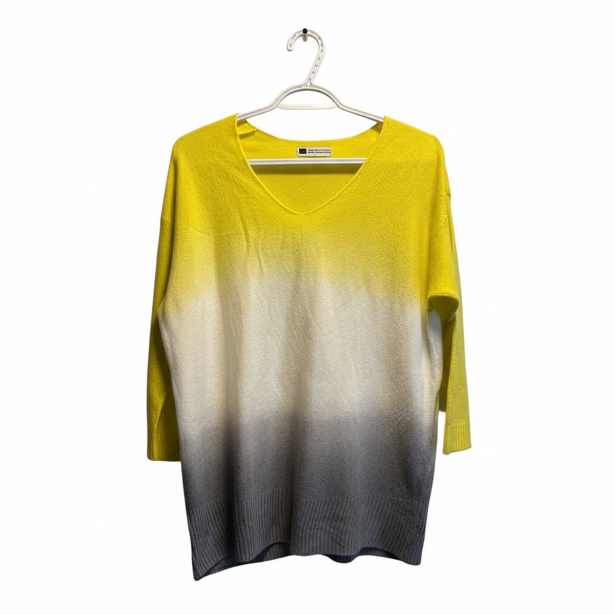 Joe Fresh Radiant Ombre V-Neck Knit Sweater - Sunshine to Slate