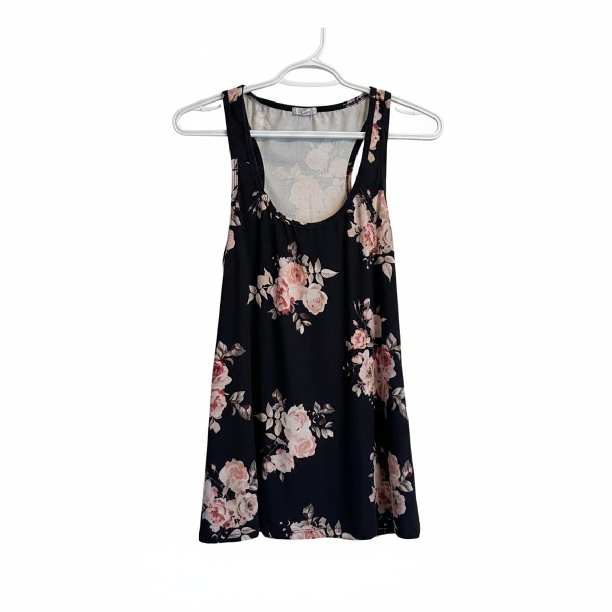 Romantic Midnight Rose Racerback Tank Top