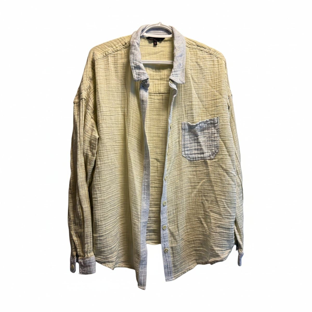  Pinstripe Contrast Button-Down