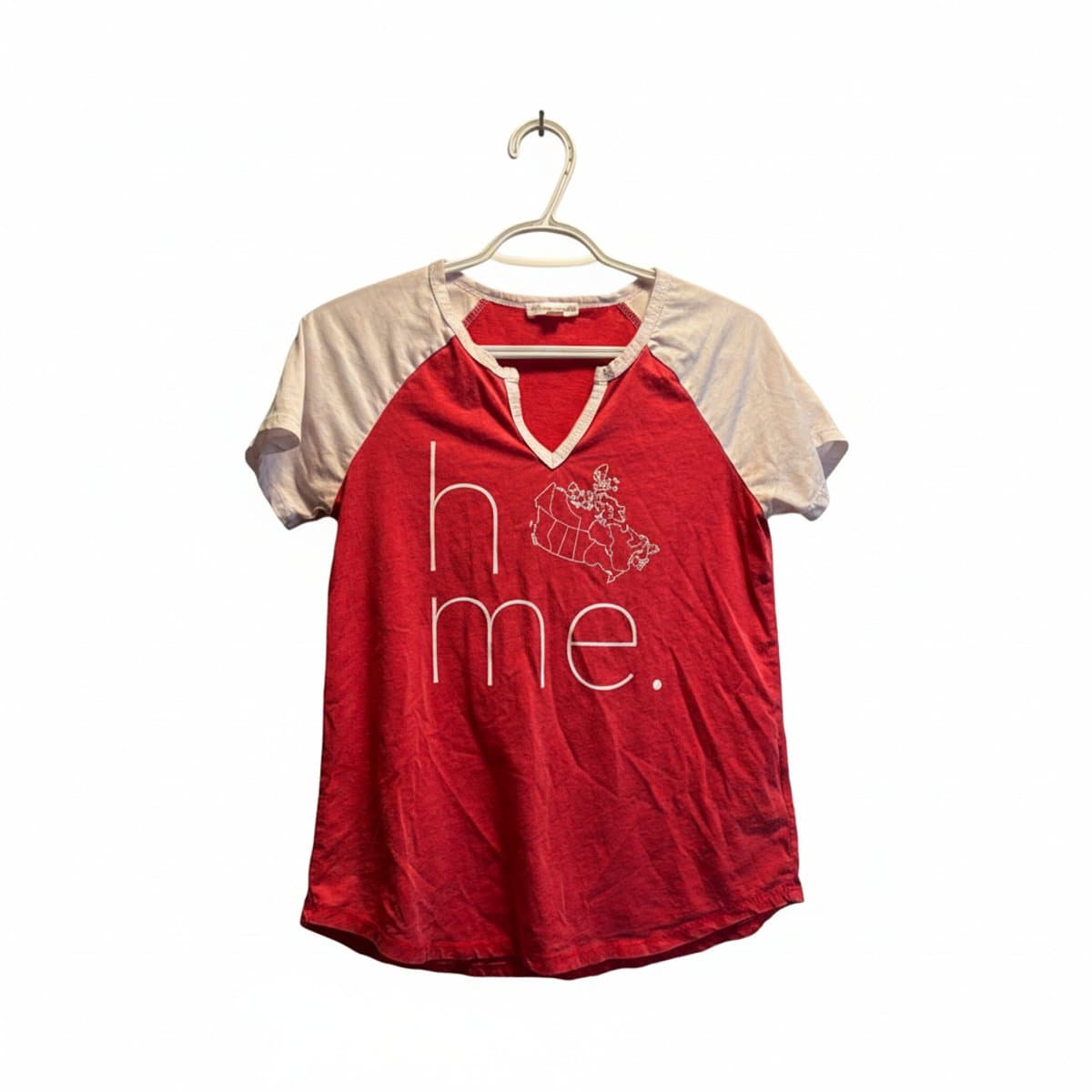 Warrior.One "Home" Canada Graphic Raglan Tee - Red & White