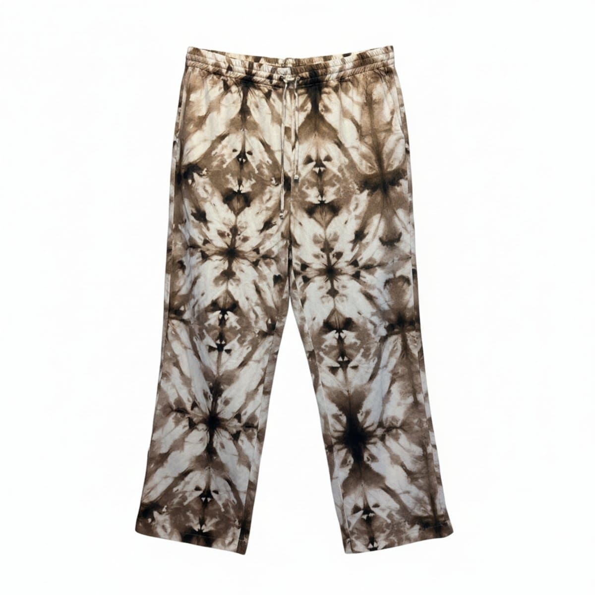 Earthy Shibori Wide-Leg Lounge Pants - Effortless Bohemian Style