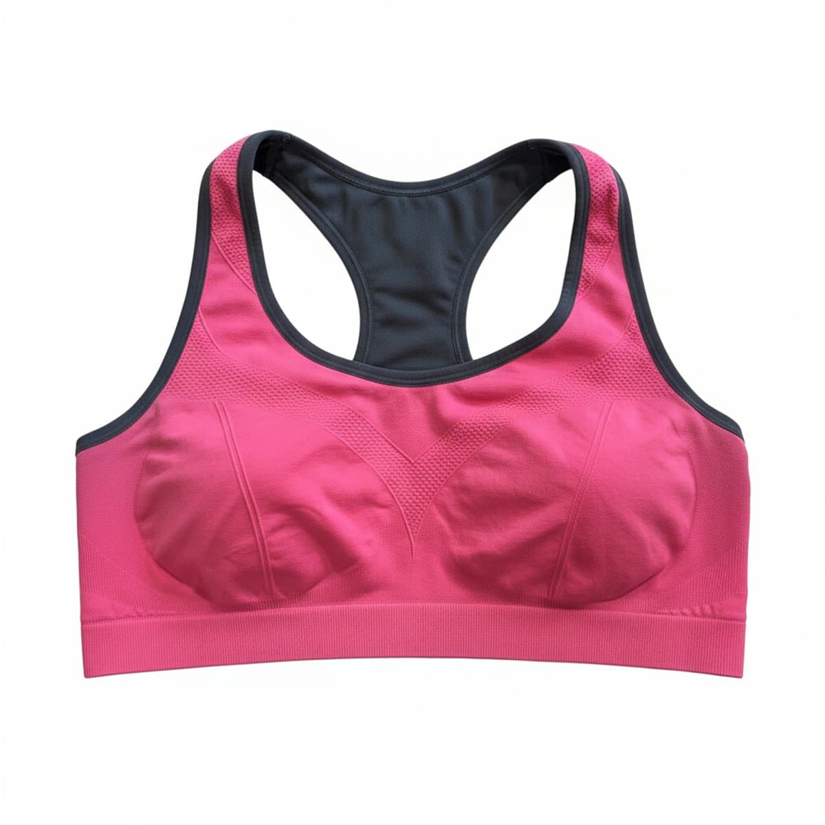 Electric Fuchsia High-Impact Racerback Sports Bra