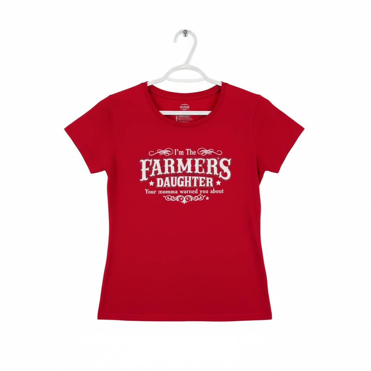 Inspired Case IH 'Farmer's Daughter' Graphic Tee in Crimson