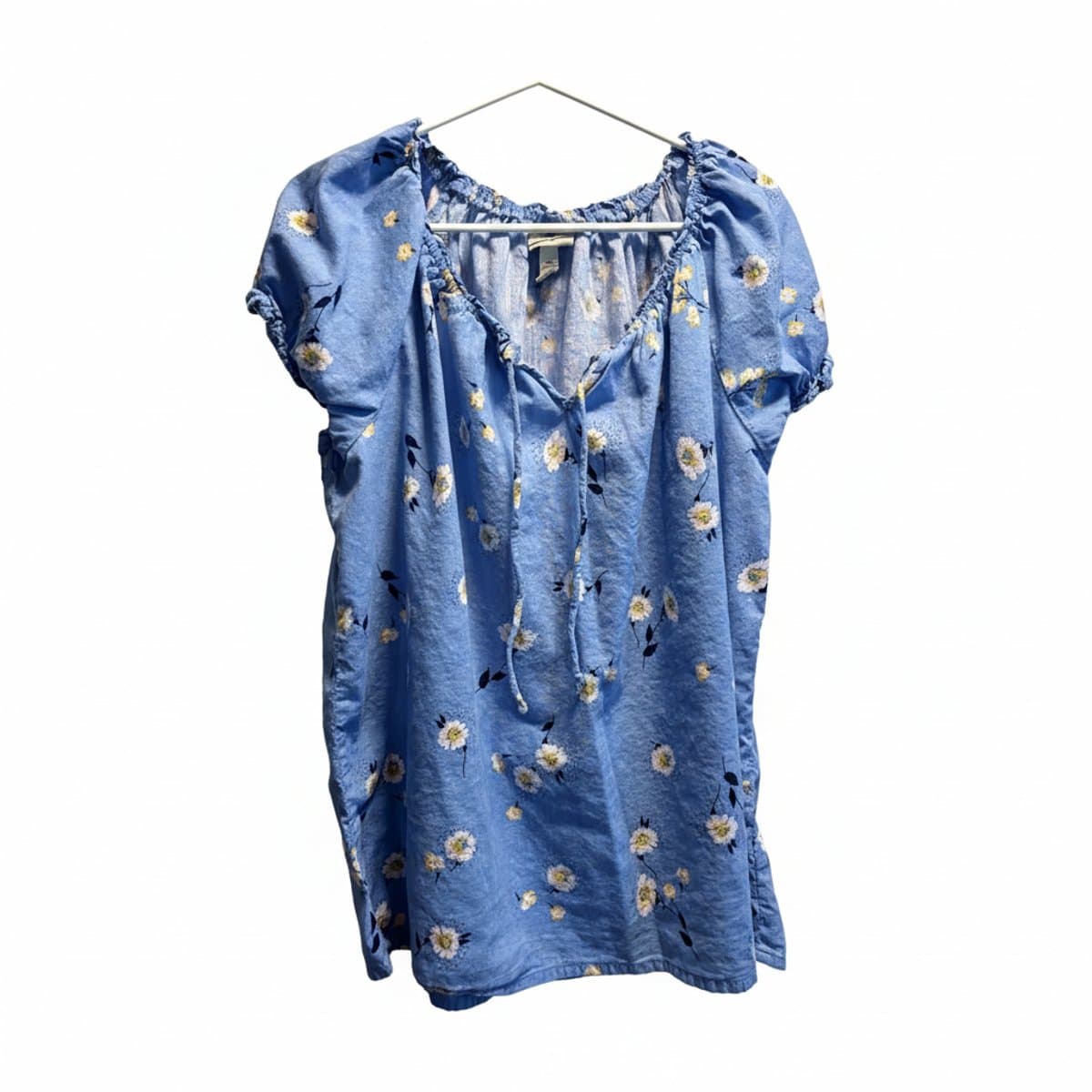 Universal Thread Serene Sky Floral Peasant Blouse