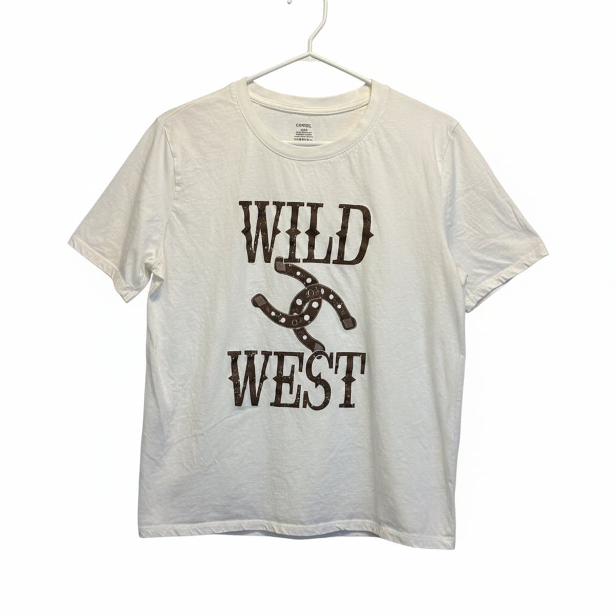 George Western Heritage 'Wild West' Graphic Tee in Crisp White
