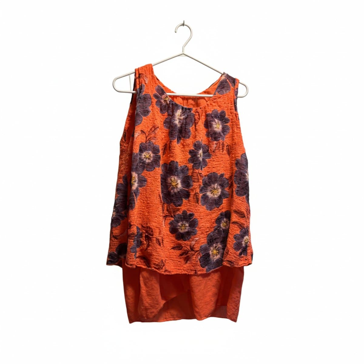 Sun-Drenched Mandarin Floral Tiered Shell