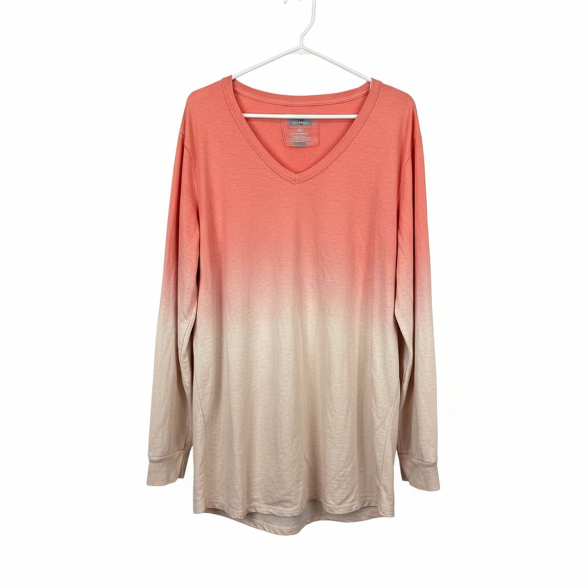 Radiant Sunset Ombre V-Neck Pullover