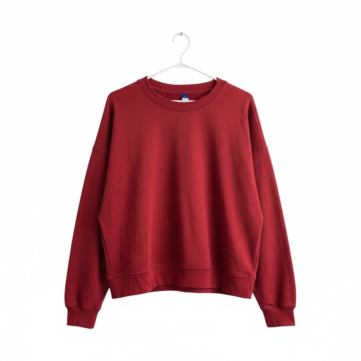 Old Navy Ruby Red Oversized Drop-Shoulder Sweatshirt