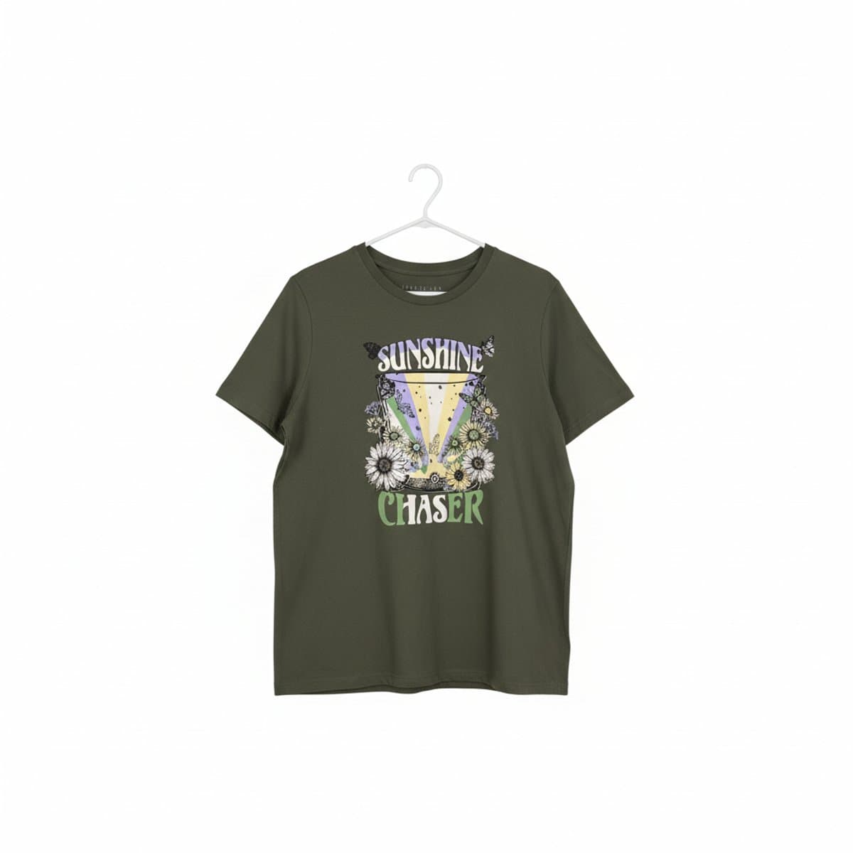 Life is Good 'Sunshine Chaser' Boho Graphic Tee in Olive