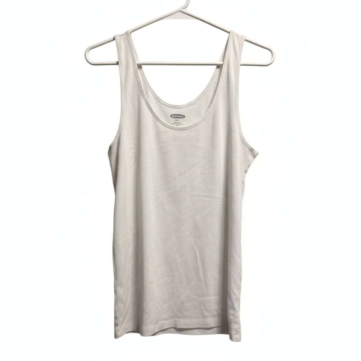 Essential Old Navy Cream Ribbed Slim Fit Tank