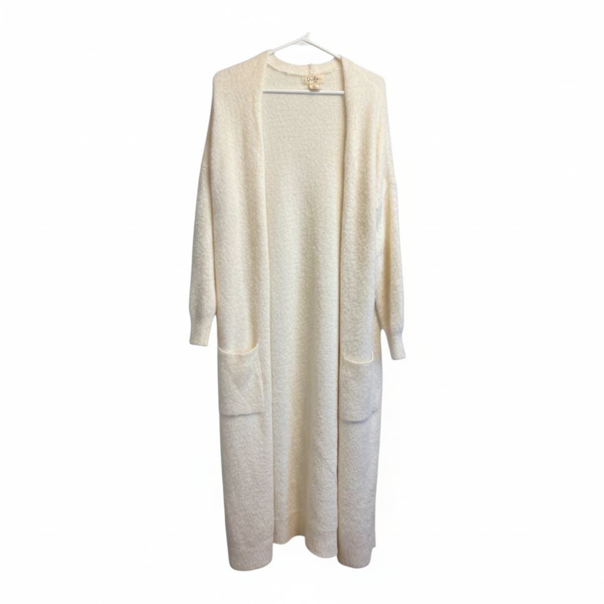 Jessica Simpson 'Cloud-Soft' Ivory Longline Duster Cardigan