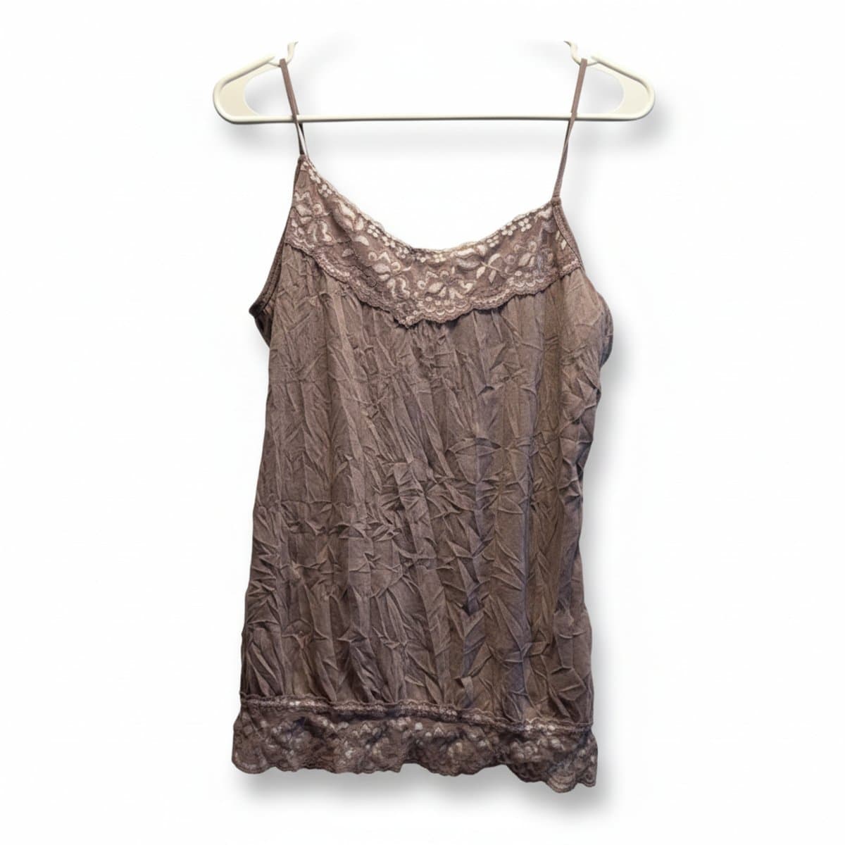 Romantic Dusty Mauve Lace-Trim Layering Camisole