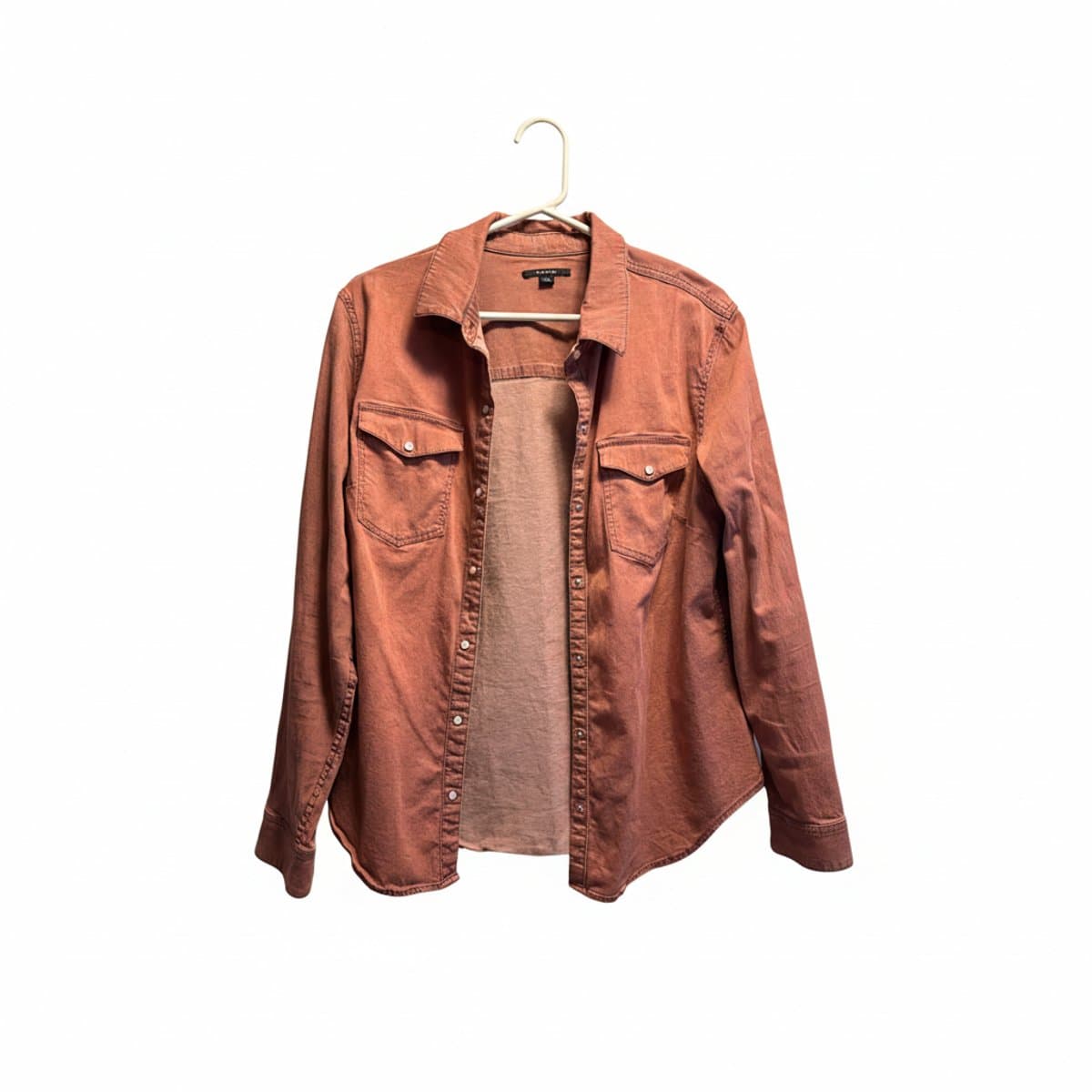 Tahari Utility Chic Terracotta Snap-Front Shacket