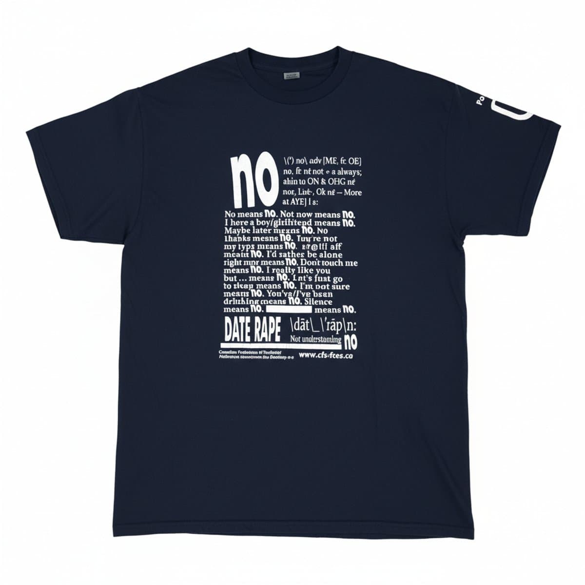 Vintage-Inspired 'No Means Tee - Canadian Federation of Students