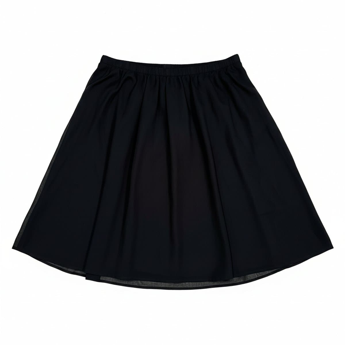Effortless Chic: Timeless Black A-Line Midi Skirt