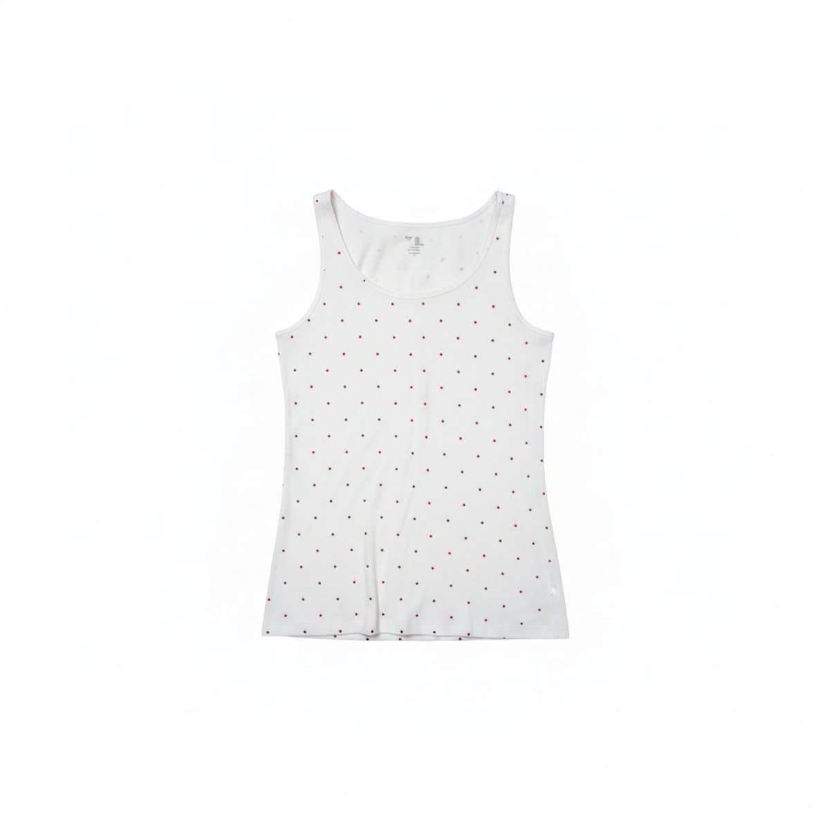 Gap Essential Ribbed Star Print Tank Top in White & Berry