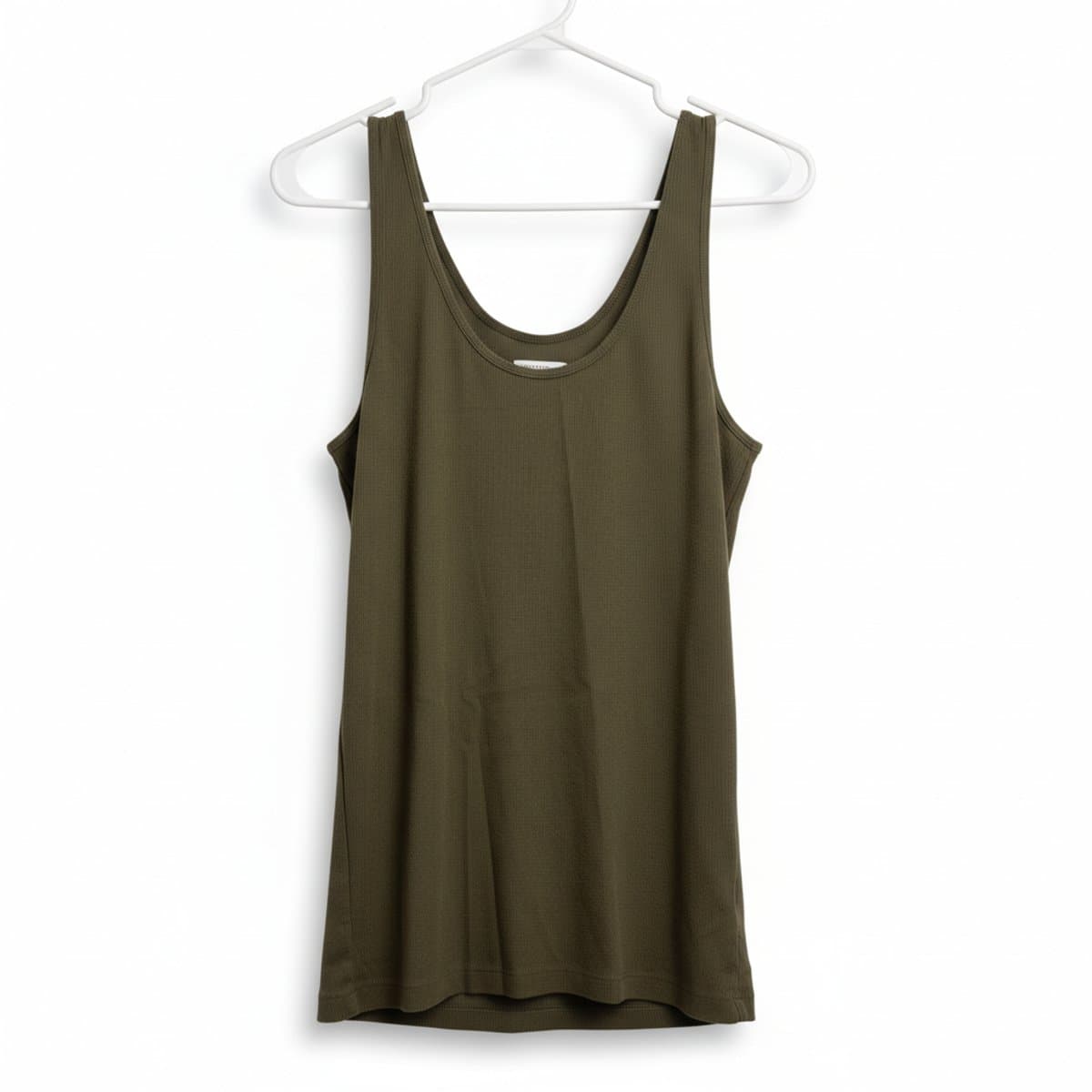 Old Navy Essential Ribbed Scoop Neck Tank in Olive Green