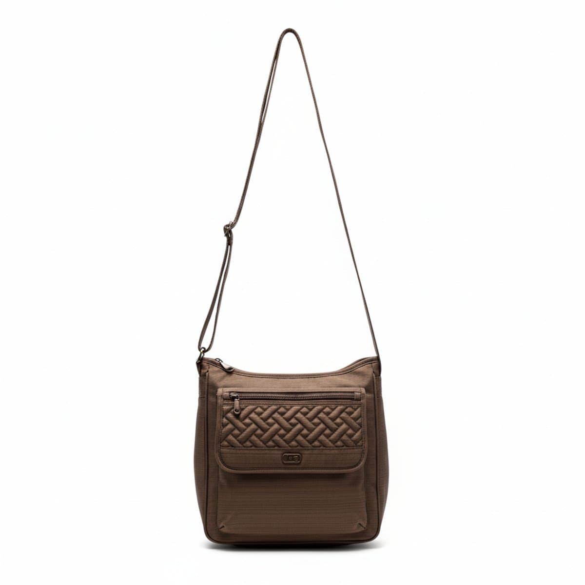 Lug Quilted 'Hula' Hoop Crossbody Bag in Rich Walnut