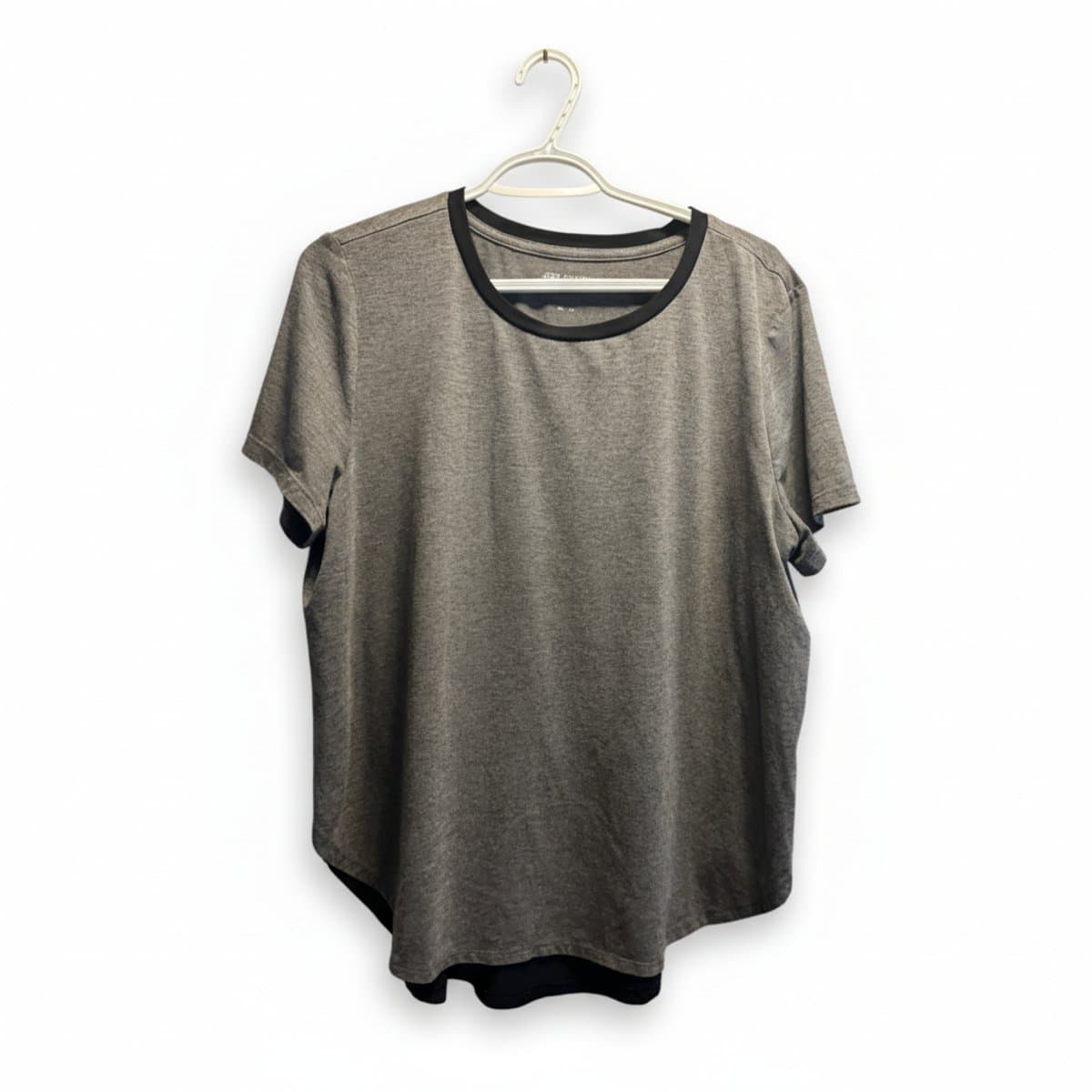 Joe Fresh Modern Heather Gray Ringer Tee with Contrast Hem - XL