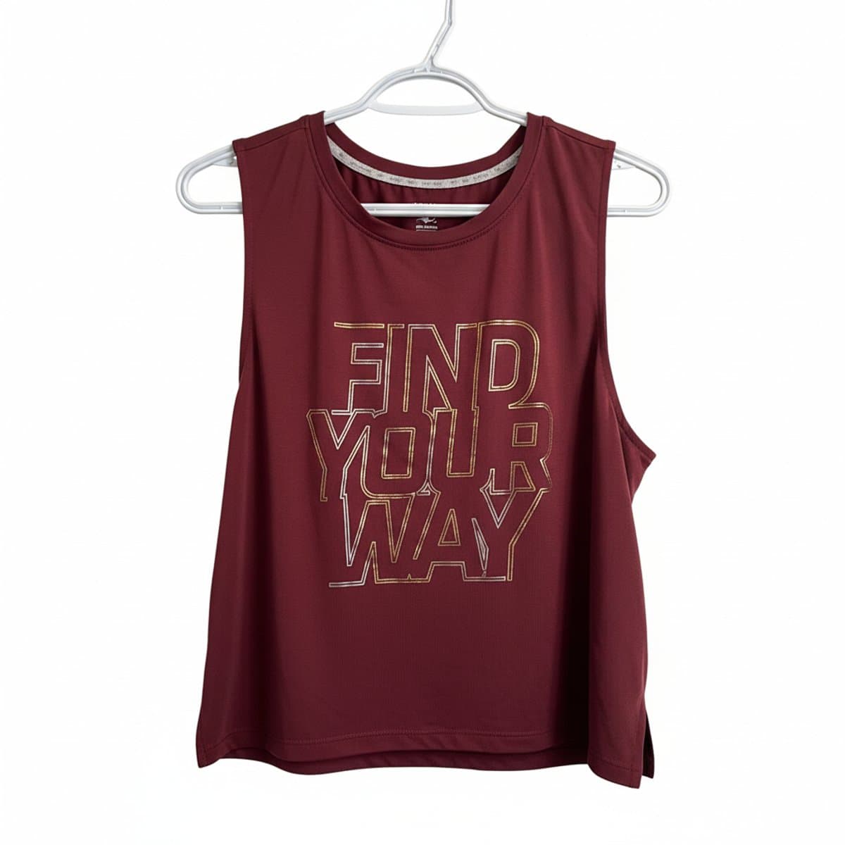 Athletic Works 'Find Your Way' Graphic Muscle Tank in Burgundy