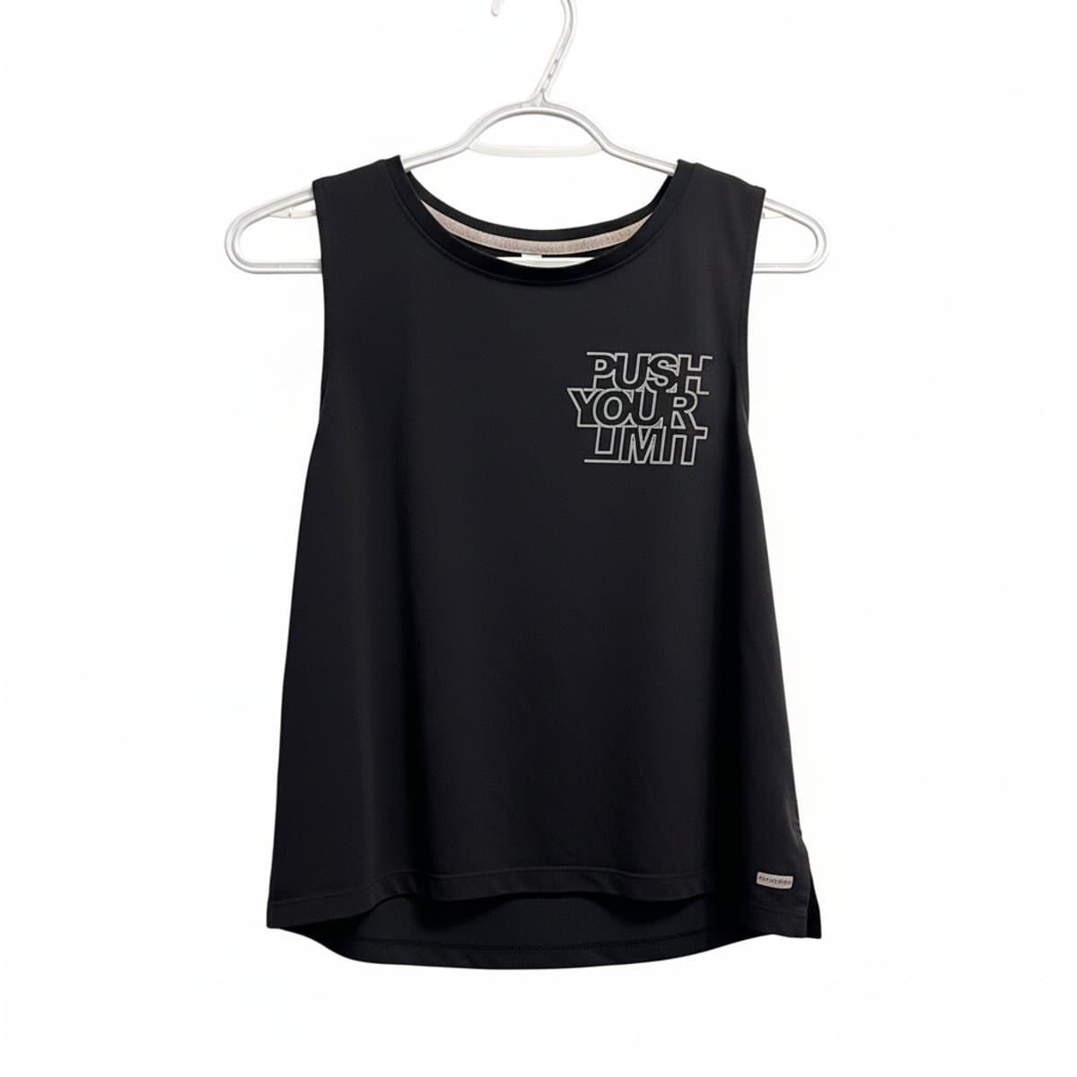 Athleta 'Push Your Limit' Motivational Muscle Tank in Sleek Black