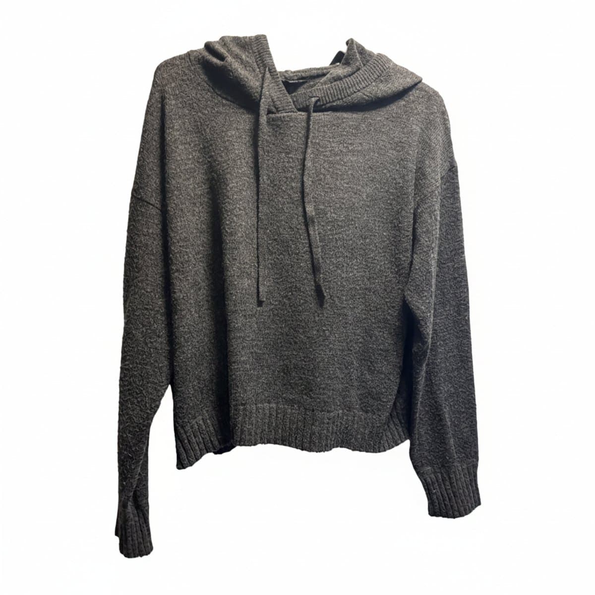Urban Essential Charcoal Heathered Knit Hoodie