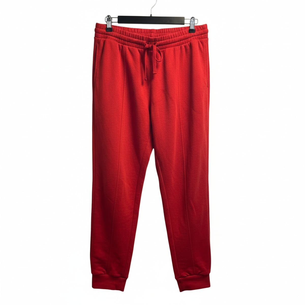 Bold Crimson Pintuck Joggers - Elevated Lounge Essential