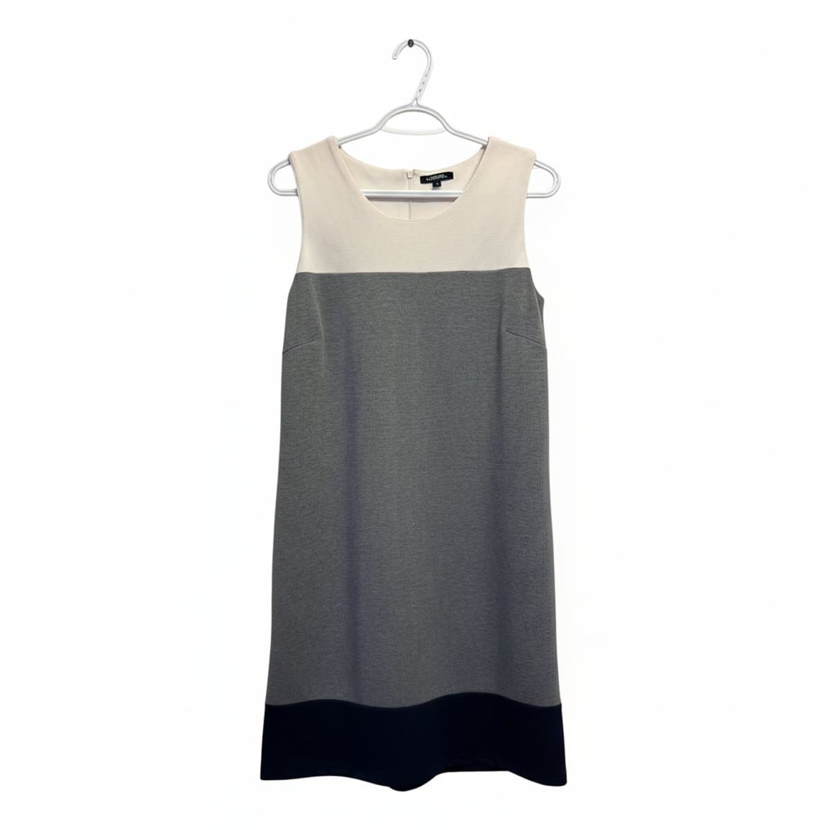 Sleek George Modern Minimalist Color-Block Shift Dress