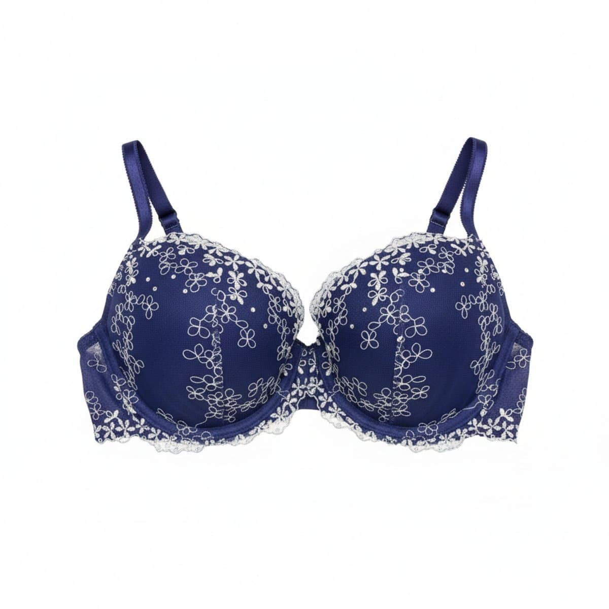 La Senza Midnight Blue Floral Embroidered Push-Up Bra