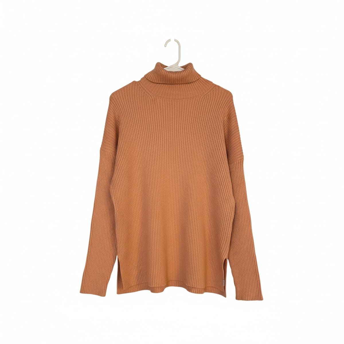 Cozy Sunset Ribbed Turtleneck Sweater