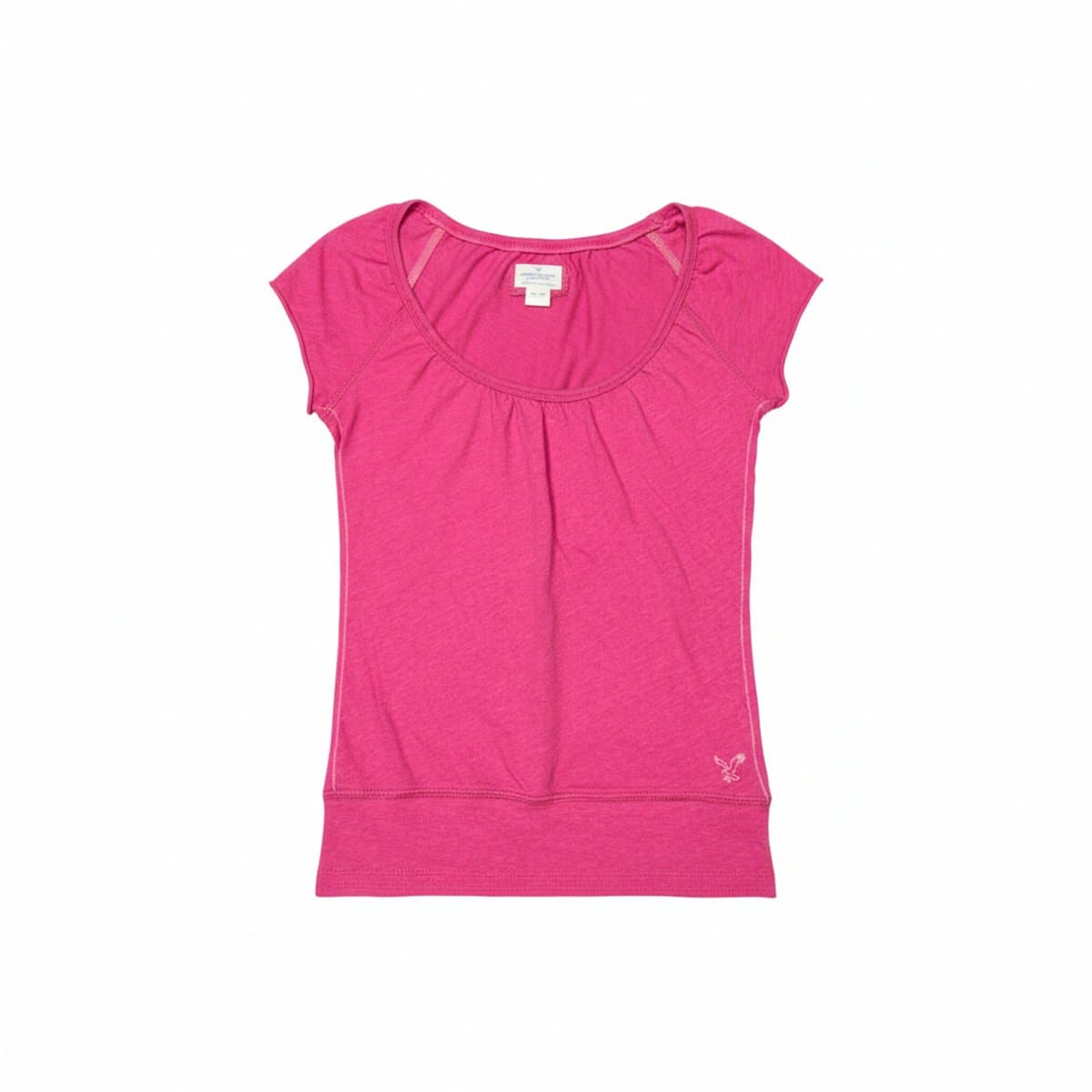 American Eagle Outfitters Hot Pink Scoop Neck T-Shirt