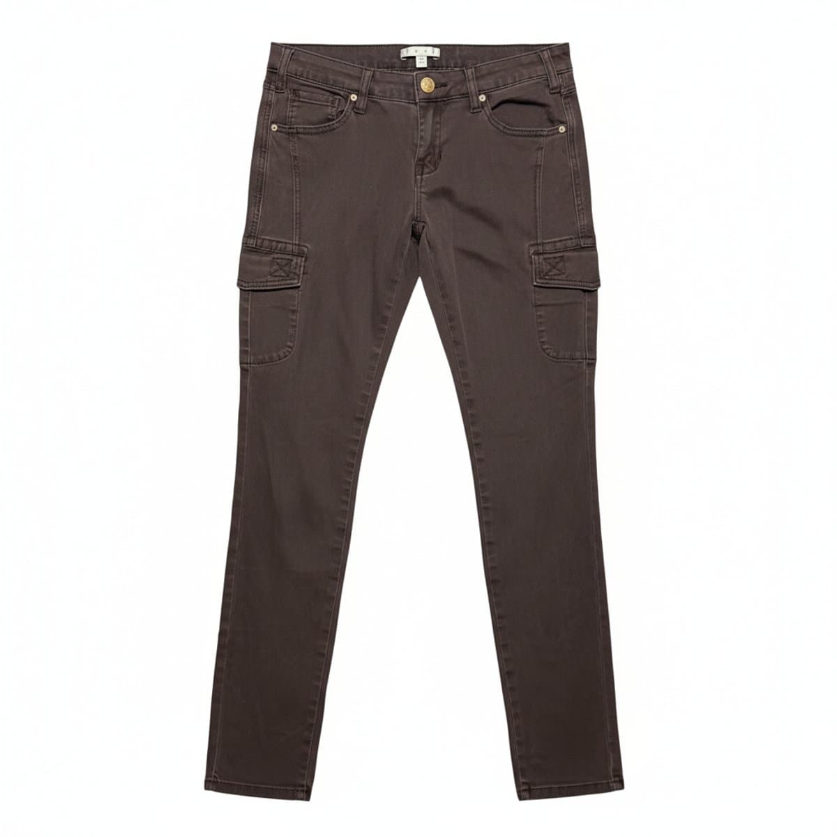 KAPRI Dark Chocolate Slim Cargo Pants