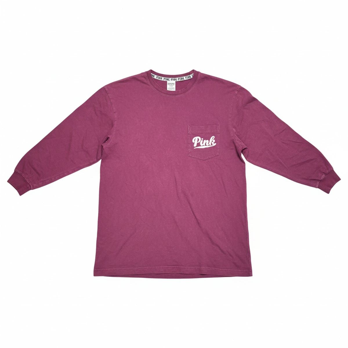 Victoria's Secret PINK Vintage Wash Long Sleeve Pocket Tee