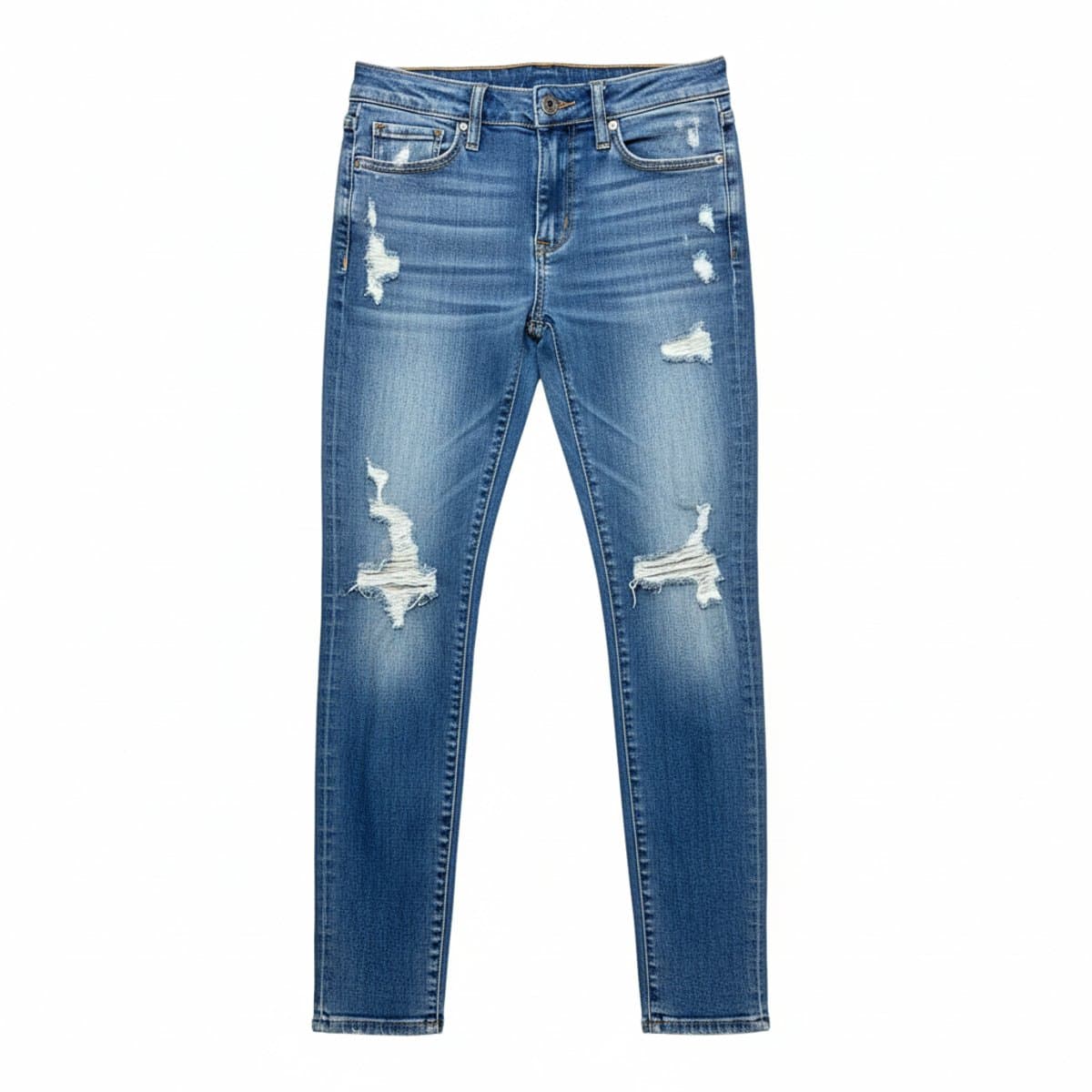 American Eagle Outfitters Distressed Mid-Rise Skinny Jeans