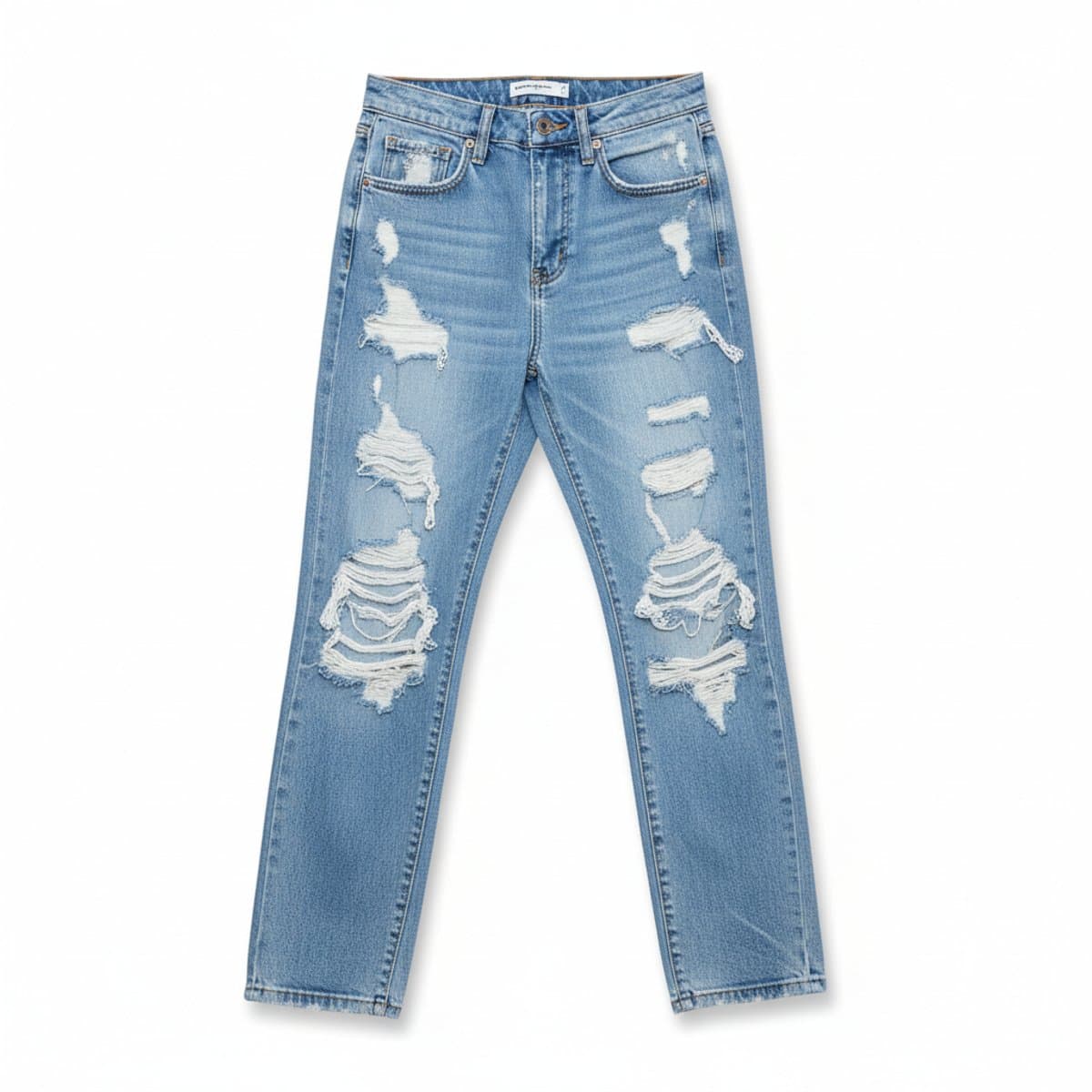 Garage Distressed Light Wash Boyfriend Denim
