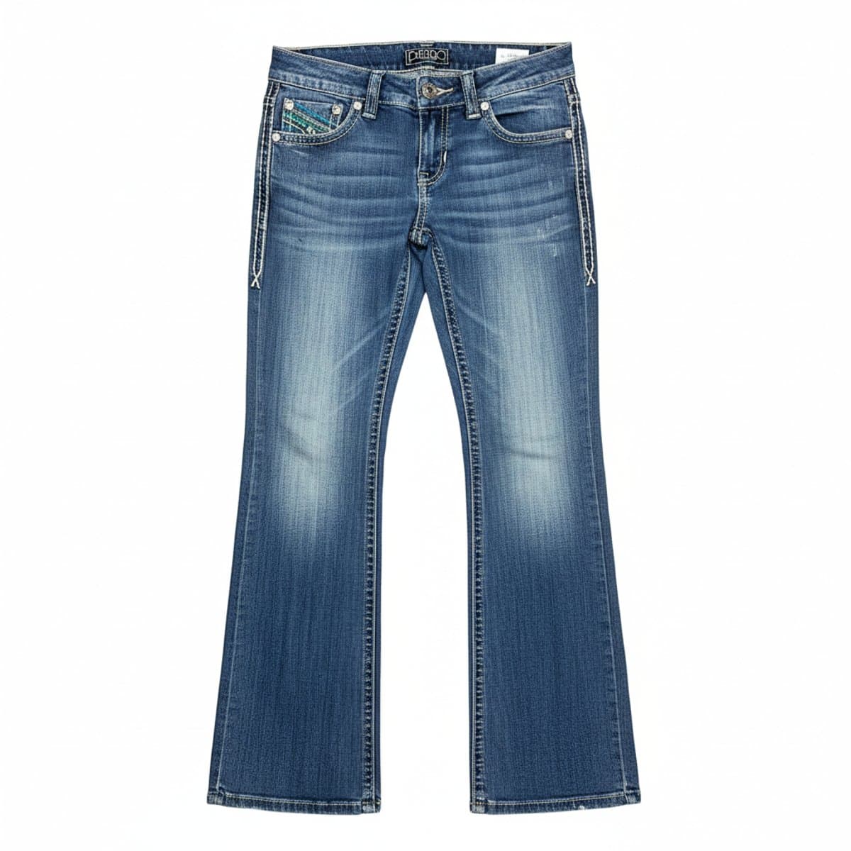 Vintage Big Star Mid-Rise Bootcut Jeans with Contrast Stitching