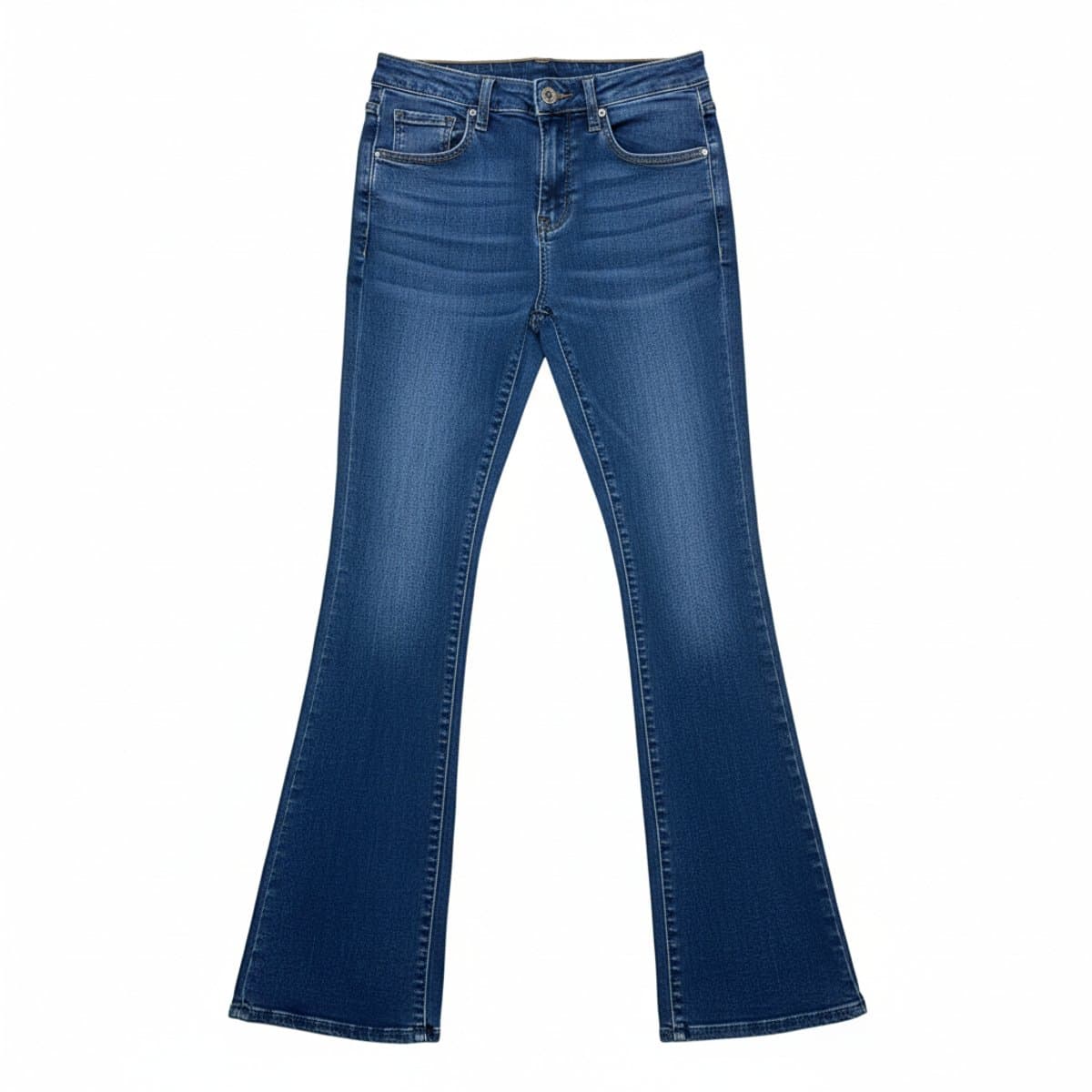 Classic Medium Wash High-Rise Flare Jeans