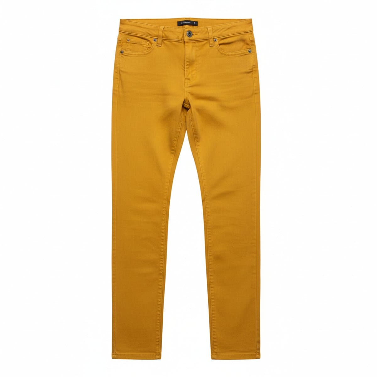 Vibrant Mustard Slim-Fit Stretch Denim Jeans