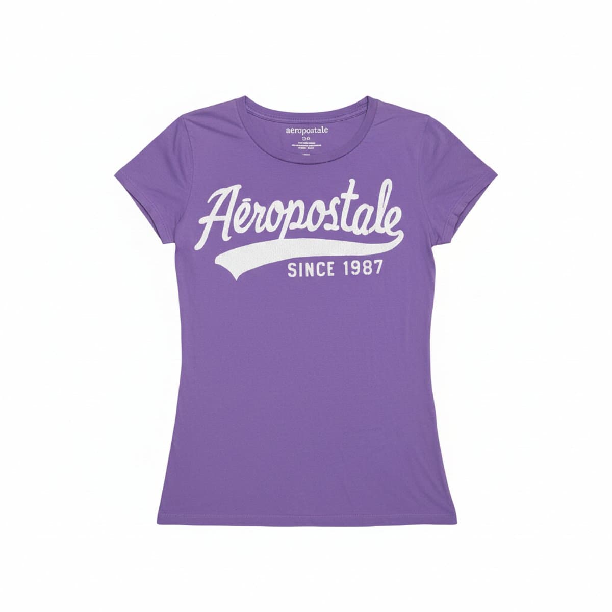 Vintage Aéropostale Logo Graphic Tee in Vibrant Lavender