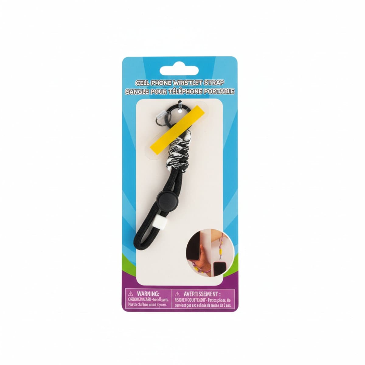 Monochrome Paracord Wristlet Cell Phone Lanyard - New In Package