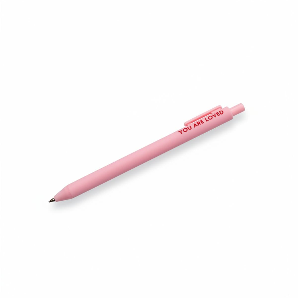 Minimalist 'You Are Loved' Matte Pastel Pink Click Pen