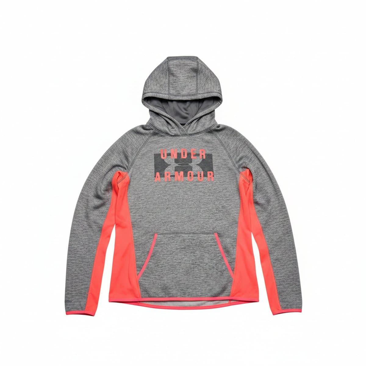 Under Armour Heather Grey & Neon Pink Performance Hoodie