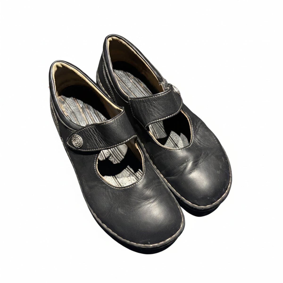 Classic Black Leather Mary Jane Comfort Shoes