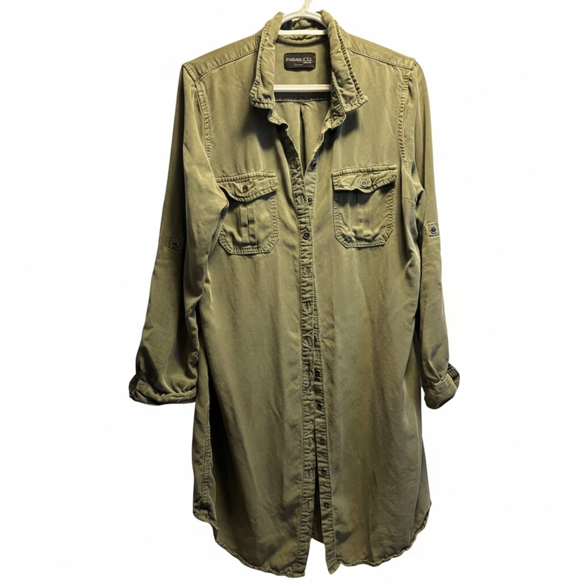Parasuco Utility Chic Olive Tunic Shirt