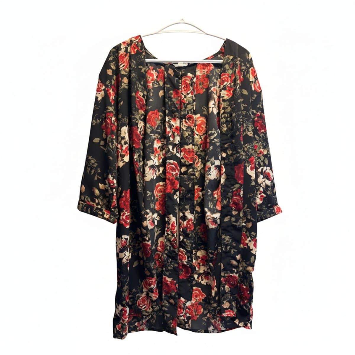 Midnight Rose Garden Kimono Wrap