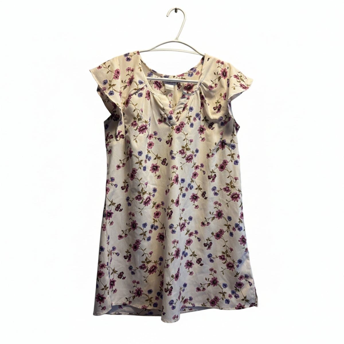 Simply Vera Vera Wang Ethereal Floral Flutter-Sleeve Blouse