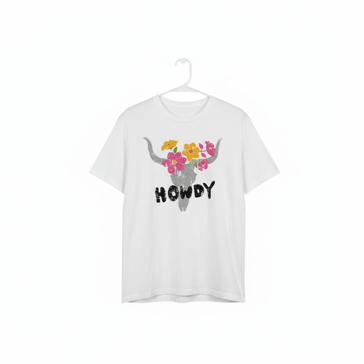 Desert Dreamer 'Howdy' Floral Longhorn Graphic Tee