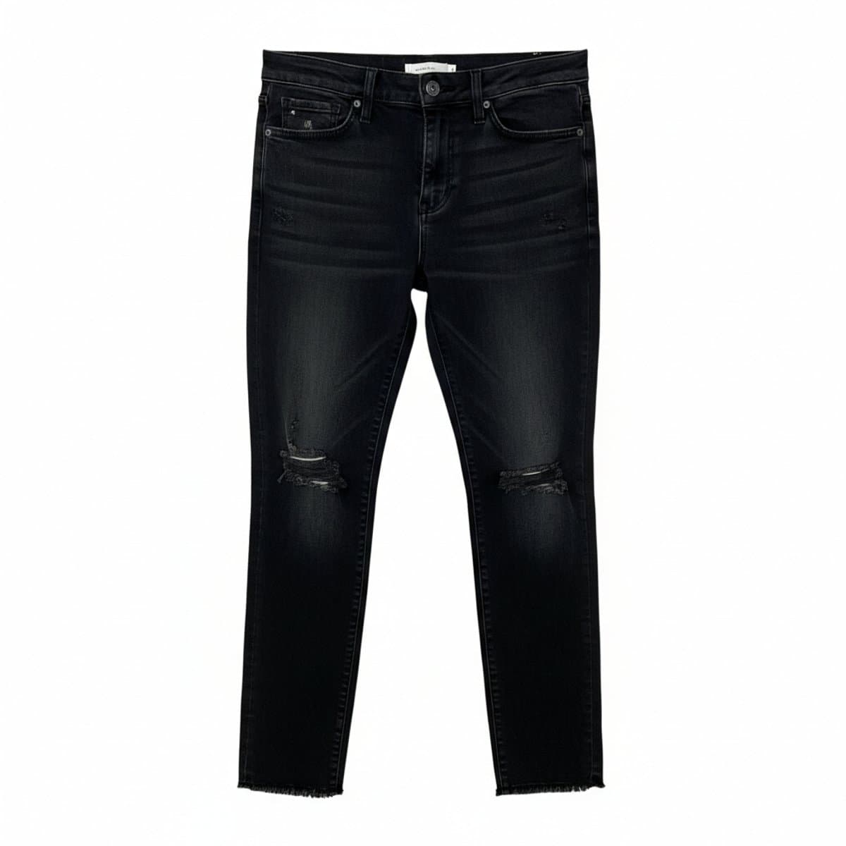 Levi's Distressed High-Rise Skinny Jeans in Faded Onyx
