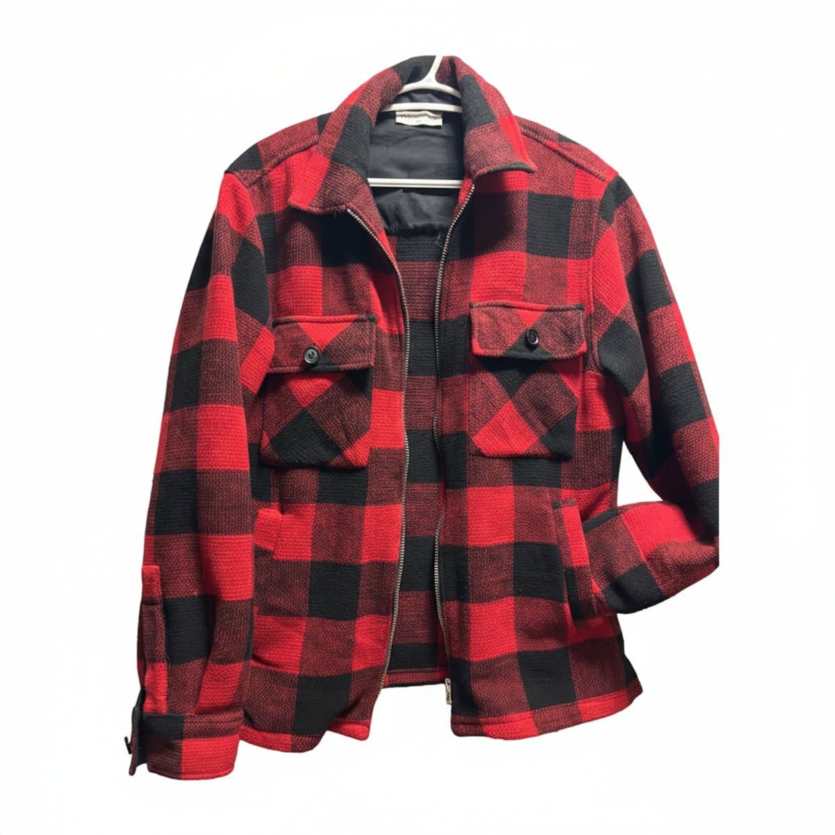 Pepper & Zoe Classic Buffalo Plaid Zip-Front Shacket